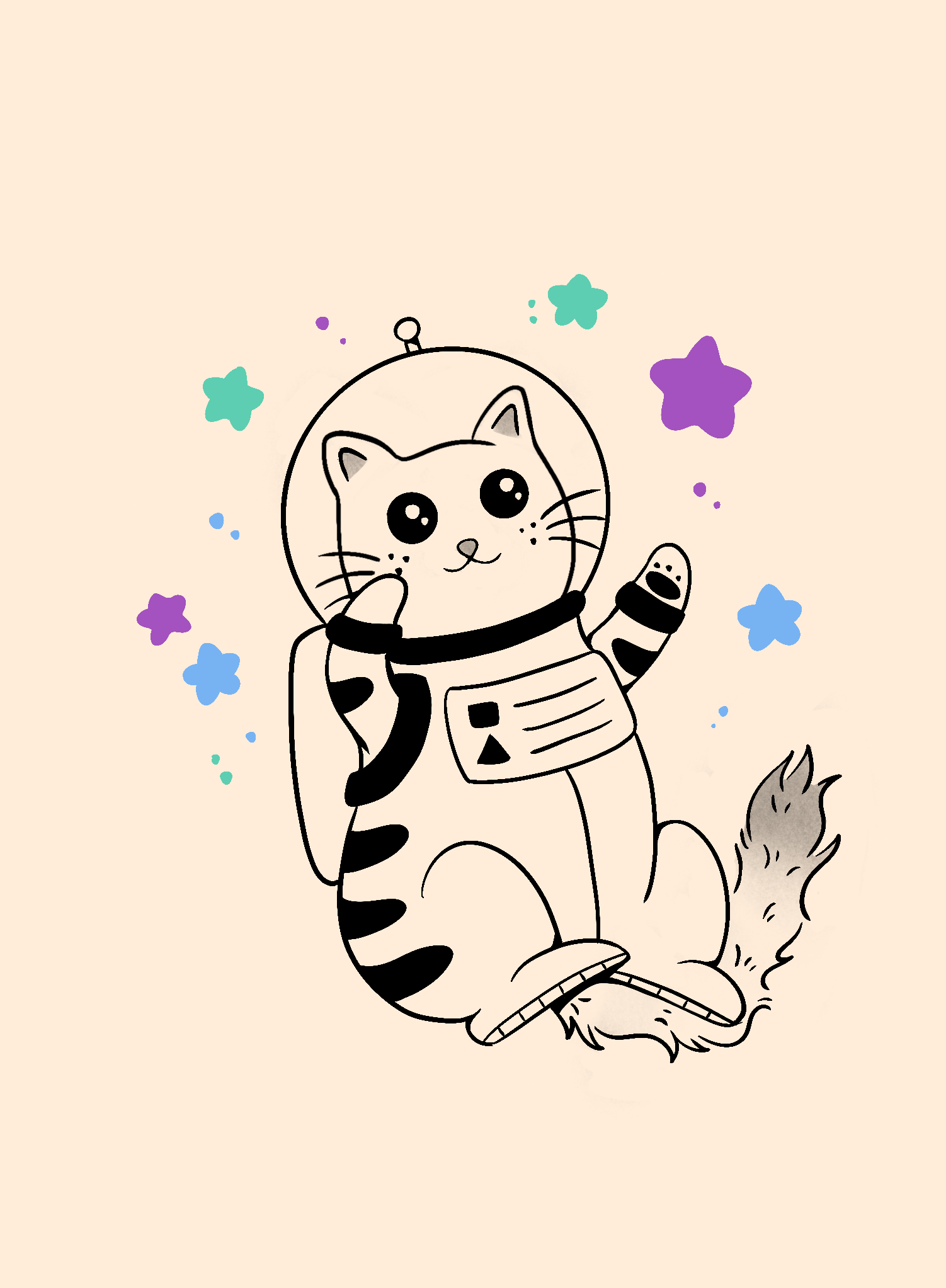 Gatonauta, flash de tatuagem